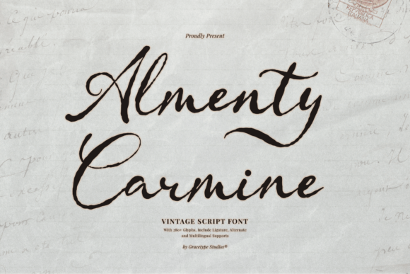 Almenty Carmine Font: Refined Script for Editorial Design