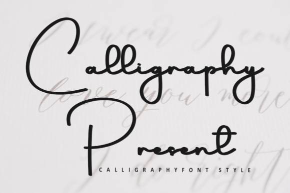 Calligraphy Present Font for Digital Marketing