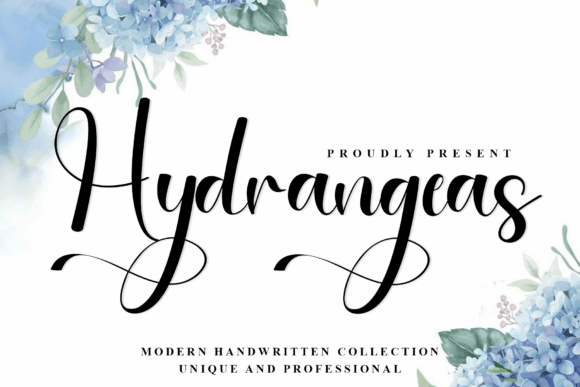 Hydrangeas Font: Editorial Elegance for Modern Layouts