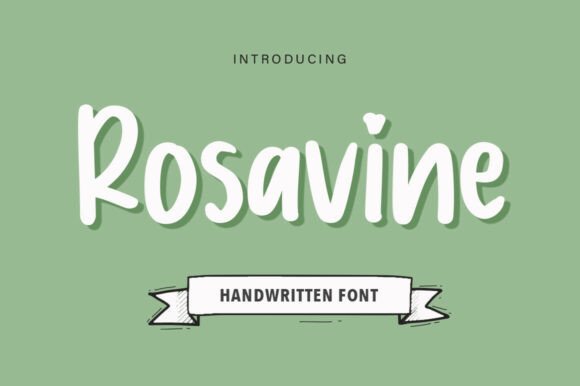 Rosavine Font: Whimsical Handwritten Charm for Makers