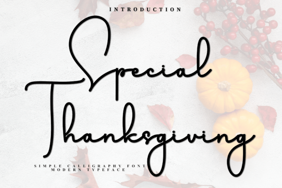 Special Thanksgiving Font for Digital Design