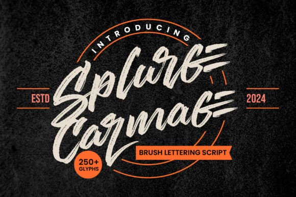 Splurge Carmage Font Review for Web Design