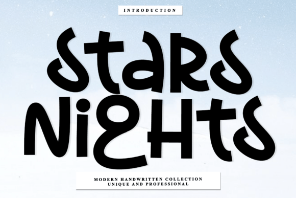 Stars Nights Font: A Timeless Script for Handmade Products