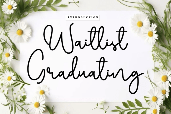 Waitlist Graduating Font: A Rhythmic Script for Editorial Design